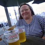 Verdiente Pause: Tania und Lervig Bier