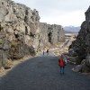 Spaziergang am östlichsten Rand von Nordamerika (Almannagjá in Þingvellir)