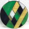 01 - Fensterbild rund, grün, gelb, braun, weiß