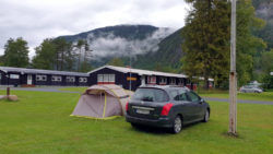 Nur das eigene Zelt auf dem Campingplatz Buøy Camping in Dalen